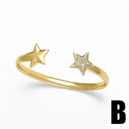 (B)occidental style fashion Pearl star bangle woman high bronzek gold braceletbrb