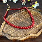 (2  necklace  red8mm)...