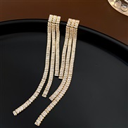 ( Silver needle  Gold)long style tassel fully-jewelled fashion brief silver woman earrings temperament super fashion Ea