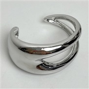 ( Silver)occidental styleins wind hollow Metal width opening bangle samll high