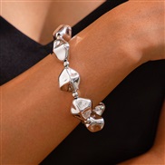 ( 2  Bracelet  White k 2524)occidental style fashion exaggerating Irregular beads bracelet woman  personality geometry 