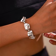 ( 4  Bracelet  White k 2521)occidental style fashion exaggerating Irregular beads bracelet woman  personality geometry 