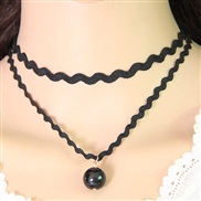 occidental style trend  fashion concise Double layer Beads temperament necklace   lady necklace