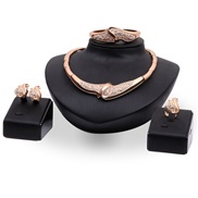 occidental style exaggerating necklace earrings bracelet ring set