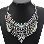 fashion occidental style retro Alloy short style necklace crystal woman