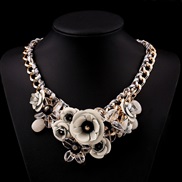 VDI occidental style fashion fashion exaggerating necklace  handmade braid flowers necklace woman