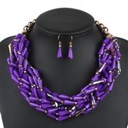 occidental style crystal glass beads fashion exaggerating lady clavicle multilayer necklace