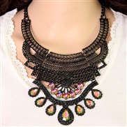 occidental style fashion  Metal concise drop hollow gem temperament exaggerating collar necklace
