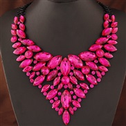 occidental style trend  Metal bright luxurious shine gem temperament collar exaggerating necklace