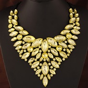 occidental style trend  Metal bright luxurious shine gem temperament collar exaggerating necklace