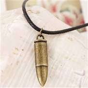 occidental style  Metal  head leather necklace