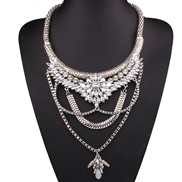 occidental style Alloy necklace woman diamond personality retro multilayer necklace