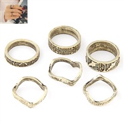 Wild personality simple metal mash eight sets of combinations ring