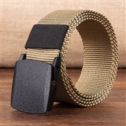 canvas belt man canvas belt Outdoor leisure weave Nylon plastic buckle belt
