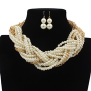 occidental style fashion exaggerating retro Pearl handmade necklace  necklace