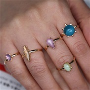 ring  occidental style fashion brief candy colors Acrylic gem ring
