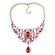 occidental style diamond Colorful four color fashion necklace