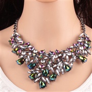 occidental style luxurious shine embed zircon exaggerating long necklace  new