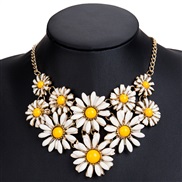 occidental style exaggerating flower enamel necklace female fashion multilayer Bohemia