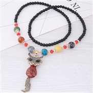 occidental style fashion  all-Purpose Metal fox pendant long style ornament necklace  sweater chain