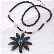 occidental style fashion  Metal concise all-Purpose sun flower fashion lady long necklace sweater chain