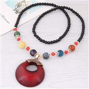 occidental style fashion  all-Purpose concise circle pendant long style ornament necklace  sweater chain