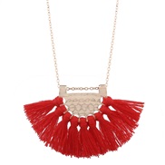 occidental style fashion  geometry sector tassel pendant necklace  Bohemian style