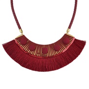 fashion sector necklace  occidental style Autumn and Winter fashion Street Snap tassel
