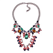 occidental style necklace  exaggerating long style diamond multicolor woman