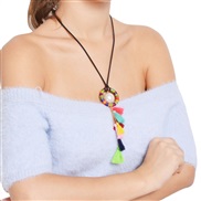 occidental style  Bohemia Pearl pendant  Korea velvet all-Purpose tassel necklace earrings woman