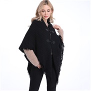 autumn Winter buckle tassel large size shawl fashion all-Purpose loose and comfortable lady cloak shawl