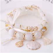 Korean style fashion  sweet all-Purpose more elements pendant multilayer crystal temperament woman bracelet