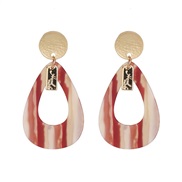 ( red)UR new earring occidental style wind personality brief earrings