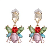 ( Color)UR occidental style earrings high-end glass