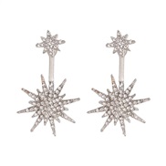 ( Silver)UR ear stud earrings two occidental style star