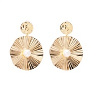 ( Gold)UR fashion earrings occidental style wind exaggerating ear stud