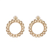 ( Gold)UR gear earrings occidental style personality earring