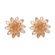 ( yellow) flowers Acrylic ear stud occidental style personality