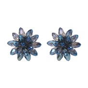 ( blue) flowers Acrylic ear stud occidental style personality