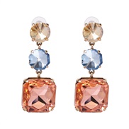 occidental style fashion Alloy diamond atmospheric luxurious big earrings