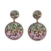( green) retro palace wind Pomegranate more earrings  trend retro