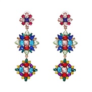 ( Color) diamond color earrings occidental style wind earring