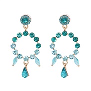 ( blue) diamond earrings occidental style wind new