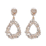 ( white)UR Alloy glass diamond earrings fully-jewelled earring