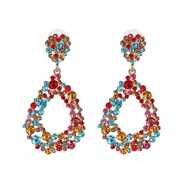 ( Color)UR Alloy glass diamond earrings fully-jewelled earring