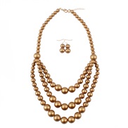 occidental style  gold silver color handmade beads exaggerating necklace