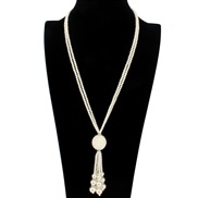 Korean style fashion Pearl tassel sweater chain  long style Autumn and Winter all-Purpose necklace  high-end temperame