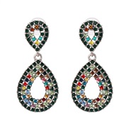UR Alloy glass diamond earrings occidental style wind lady ear stud