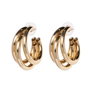 ( Gold)UR Alloy ear stud occidental style wind fine fashion Earring