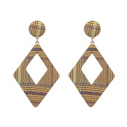 ( yellow)UR occidental style wind Acrylic earrings